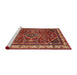 Sideview of Machine Washable Traditional Tomato Red Rug, wshtr2180