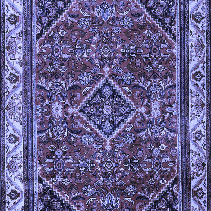 Machine Washable Persian Blue Traditional Rug, wshtr2180blu