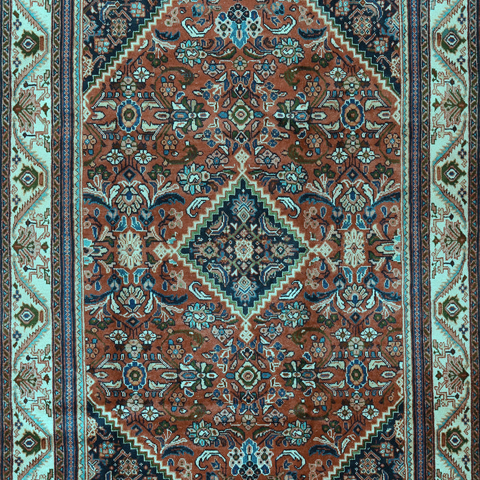 Machine Washable Persian Light Blue Traditional Rug, wshtr2180lblu
