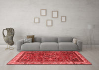 Machine Washable Persian Red Traditional Rug, wshtr2180red