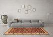 Machine Washable Persian Brown Traditional Rug in a Living Room,, wshtr2180brn