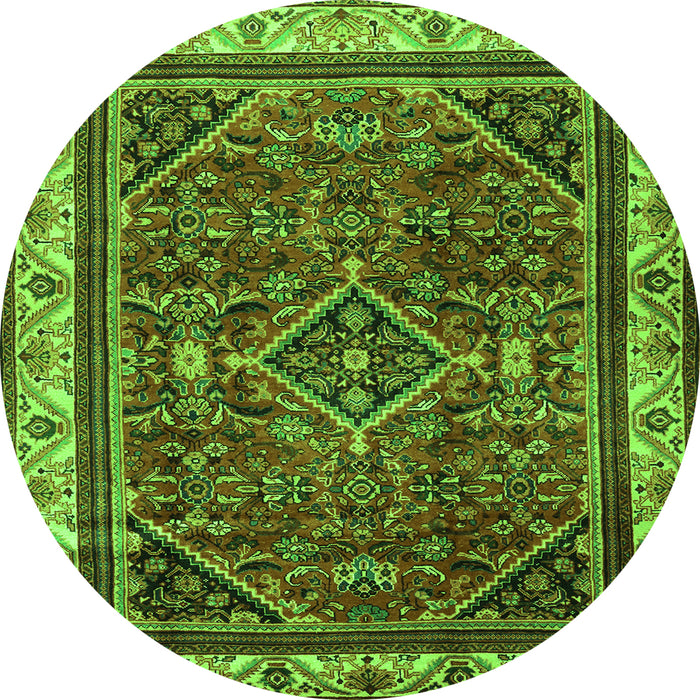 Machine Washable Persian Green Traditional Area Rugs, wshtr2180grn