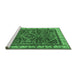 Sideview of Machine Washable Persian Emerald Green Traditional Area Rugs, wshtr2180emgrn