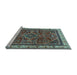 Sideview of Machine Washable Persian Light Blue Traditional Rug, wshtr2180lblu