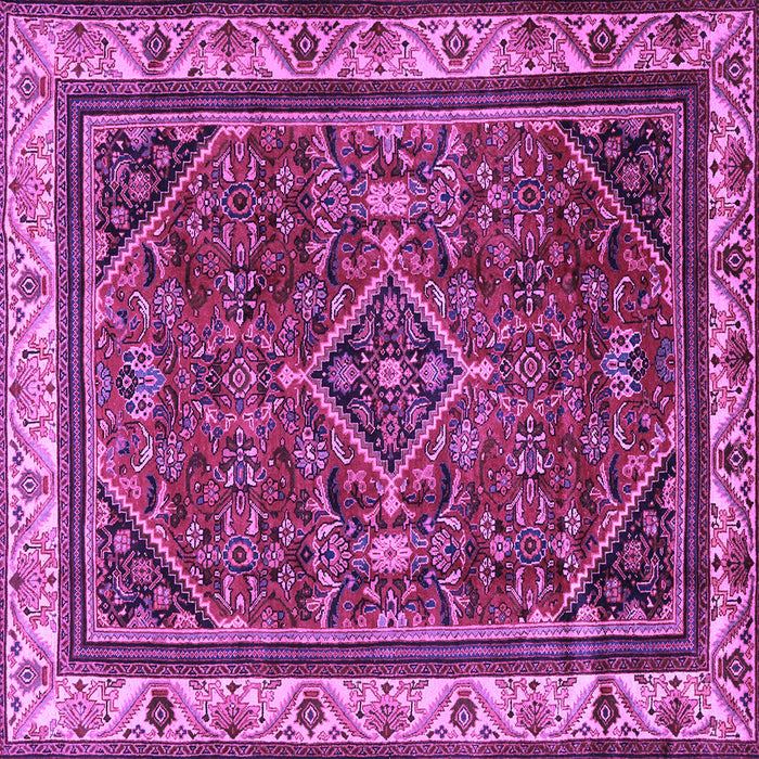 Square Persian Purple Traditional Rug, tr2180pur
