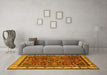 Machine Washable Persian Yellow Traditional Rug in a Living Room, wshtr2180yw