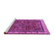 Sideview of Machine Washable Persian Purple Traditional Area Rugs, wshtr2180pur