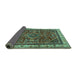 Sideview of Persian Turquoise Traditional Rug, tr2180turq