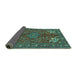 Sideview of Persian Turquoise Traditional Rug, tr2181turq