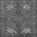 Round Machine Washable Persian Gray Traditional Rug, wshtr2181gry