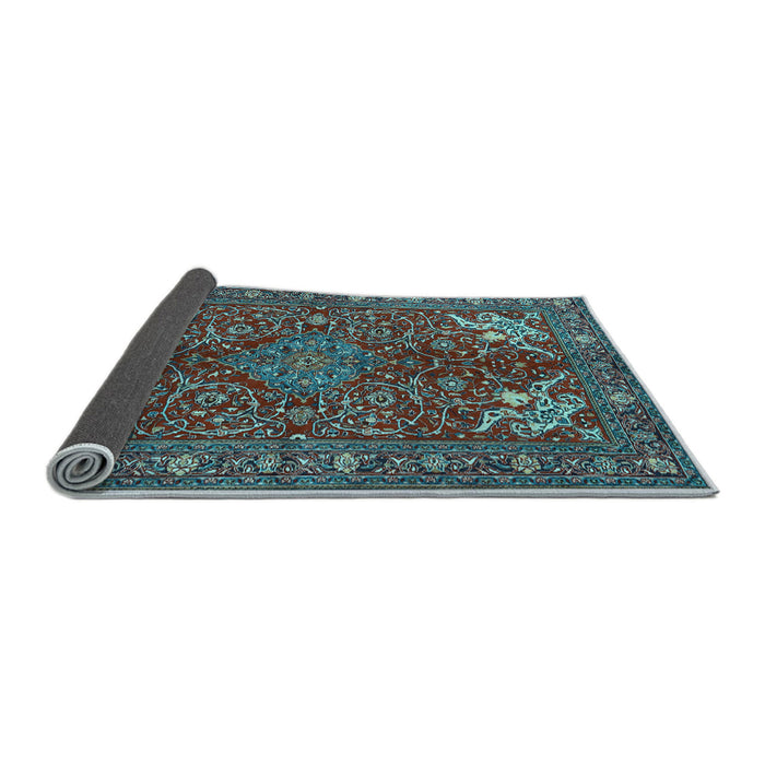 Sideview of Persian Light Blue Traditional Rug, tr2181lblu