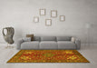 Machine Washable Persian Yellow Traditional Rug in a Living Room, wshtr2181yw