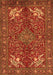 Serging Thickness of Machine Washable Persian Orange Traditional Area Rugs, wshtr2181org