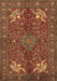 Machine Washable Persian Brown Traditional Rug, wshtr2181brn