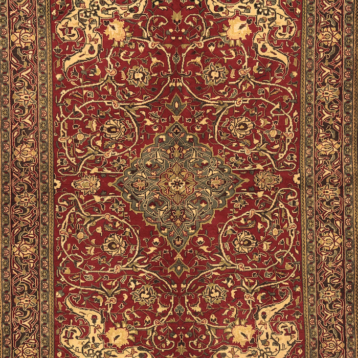 Machine Washable Persian Brown Traditional Rug, wshtr2181brn