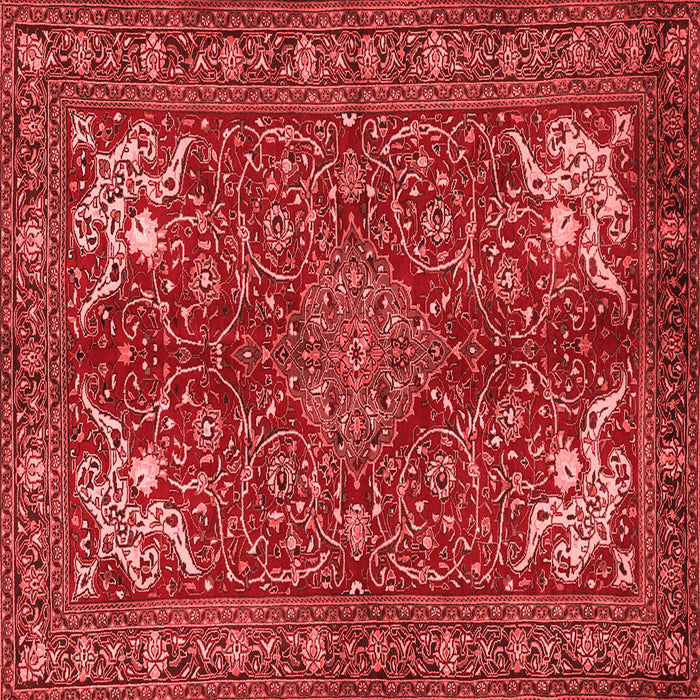 Machine Washable Persian Red Traditional Rug, wshtr2181red