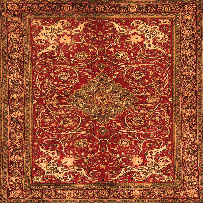 Serging Thickness of Persian Orange Traditional Rug, tr2181org