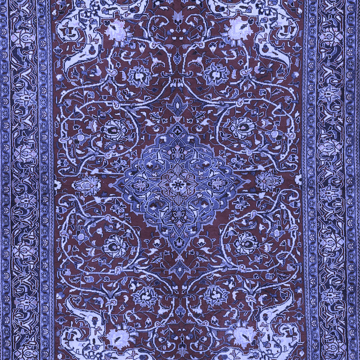Machine Washable Persian Blue Traditional Rug, wshtr2181blu