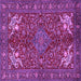 Square Machine Washable Persian Purple Traditional Area Rugs, wshtr2181pur