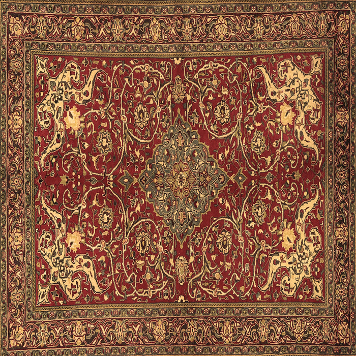 Square Persian Brown Traditional Rug, tr2181brn