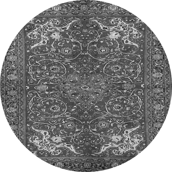 Machine Washable Persian Gray Traditional Rug, wshtr2181gry