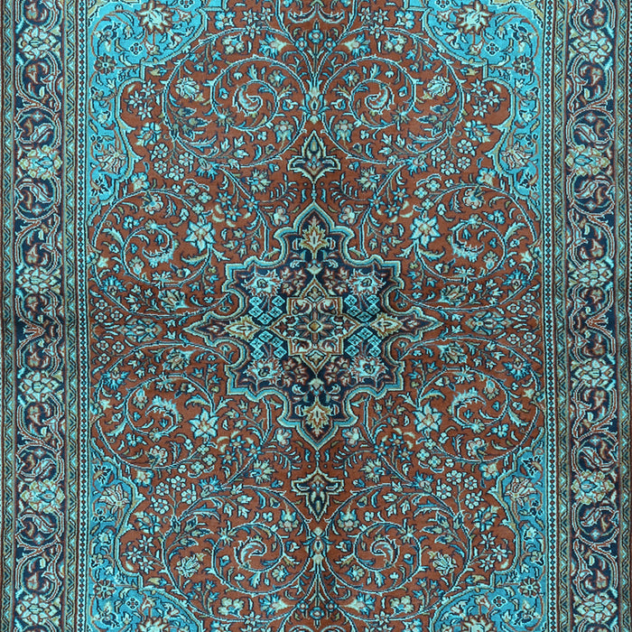 Machine Washable Persian Light Blue Traditional Rug, wshtr2182lblu