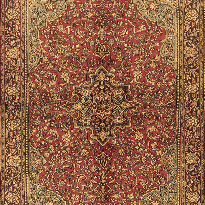 Machine Washable Persian Brown Traditional Rug, wshtr2182brn