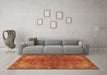 Machine Washable Persian Orange Traditional Area Rugs in a Living Room, wshtr2182org