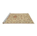 Sideview of Machine Washable Traditional Peru Brown Rug, wshtr2183