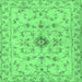 Square Persian Emerald Green Traditional Rug, tr2183emgrn