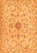 Serging Thickness of Machine Washable Persian Orange Traditional Area Rugs, wshtr2183org