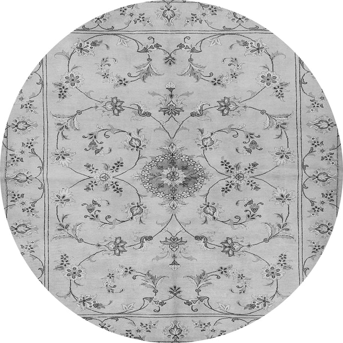 Machine Washable Persian Gray Traditional Rug, wshtr2183gry