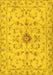 Machine Washable Persian Yellow Traditional Rug, wshtr2183yw