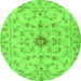 Square Persian Green Traditional Rug, tr2183grn