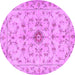 Round Persian Purple Traditional Rug, tr2183pur