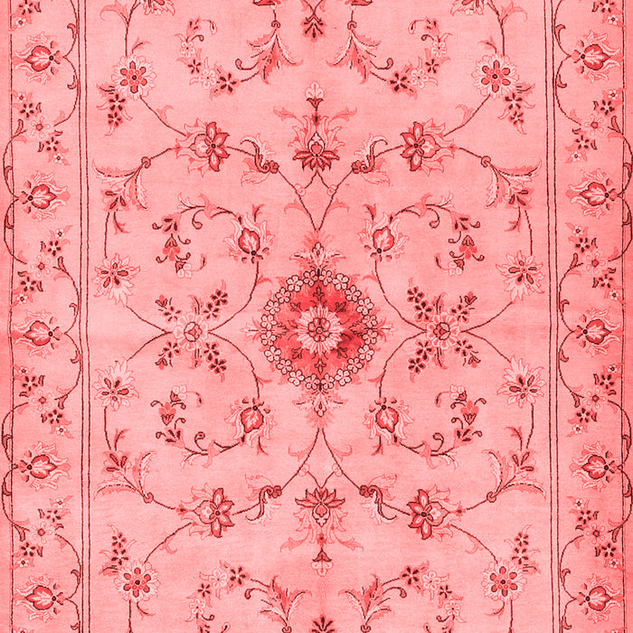 Machine Washable Persian Red Traditional Rug, wshtr2183red