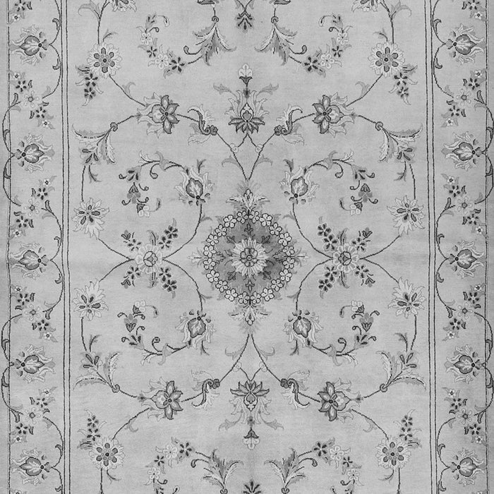 Serging Thickness of Machine Washable Persian Gray Traditional Rug, wshtr2183gry