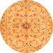 Machine Washable Persian Orange Traditional Area Rugs, wshtr2183org