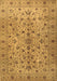 Machine Washable Persian Brown Traditional Rug, wshtr2184brn