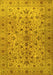 Machine Washable Persian Yellow Traditional Rug, wshtr2184yw