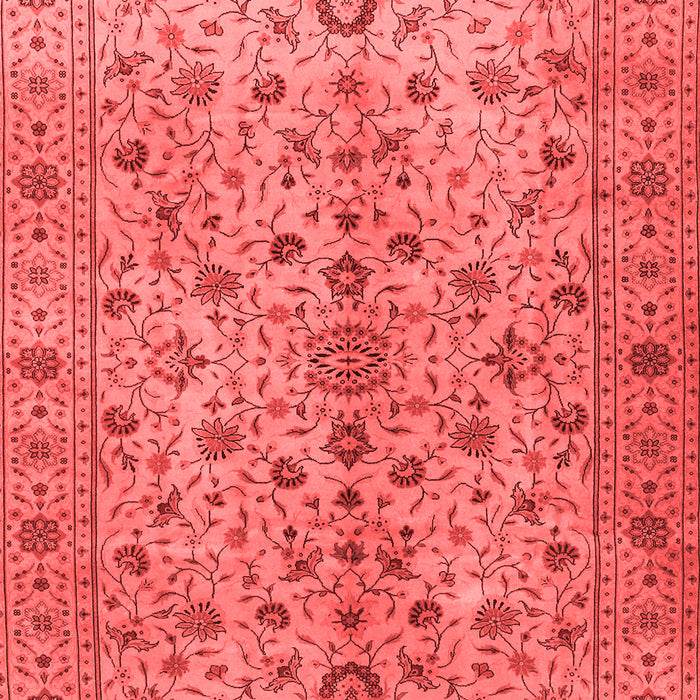 Machine Washable Persian Red Traditional Rug, wshtr2184red