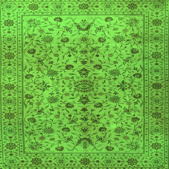 Serging Thickness of Persian Green Traditional Rug, tr2184grn