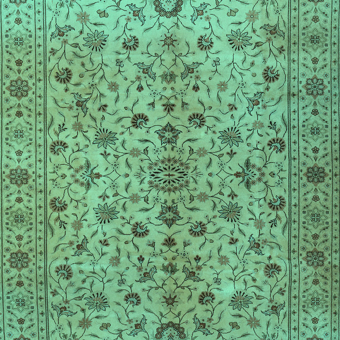 Machine Washable Persian Turquoise Traditional Area Rugs, wshtr2184turq