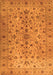 Serging Thickness of Machine Washable Persian Orange Traditional Area Rugs, wshtr2184org