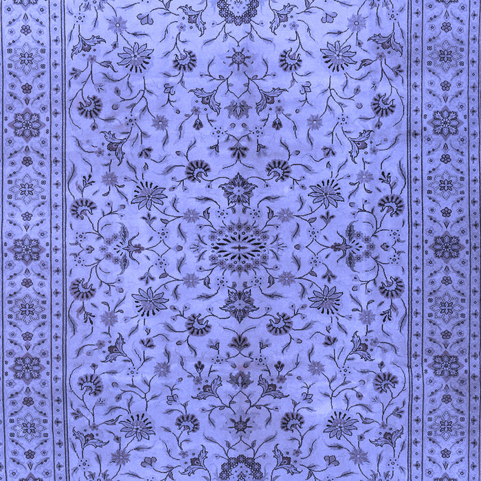 Machine Washable Persian Blue Traditional Rug, wshtr2184blu