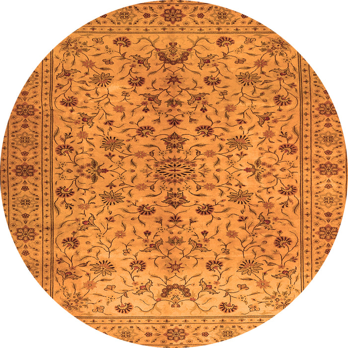 Square Persian Orange Traditional Rug, tr2184org