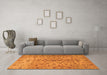 Machine Washable Persian Orange Traditional Area Rugs in a Living Room, wshtr2184org