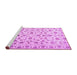 Sideview of Machine Washable Persian Purple Traditional Area Rugs, wshtr2185pur