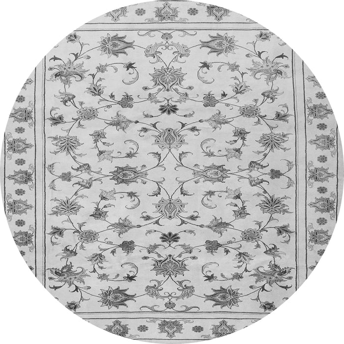 Machine Washable Persian Gray Traditional Rug, wshtr2185gry