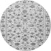 Machine Washable Persian Gray Traditional Rug, wshtr2185gry